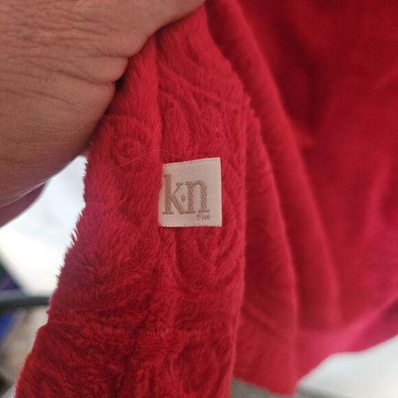 Karen Neuburger Medium Floral Plush Fleece Sleepwear Nightgown Robe Full Zip - Picture 3 of 10